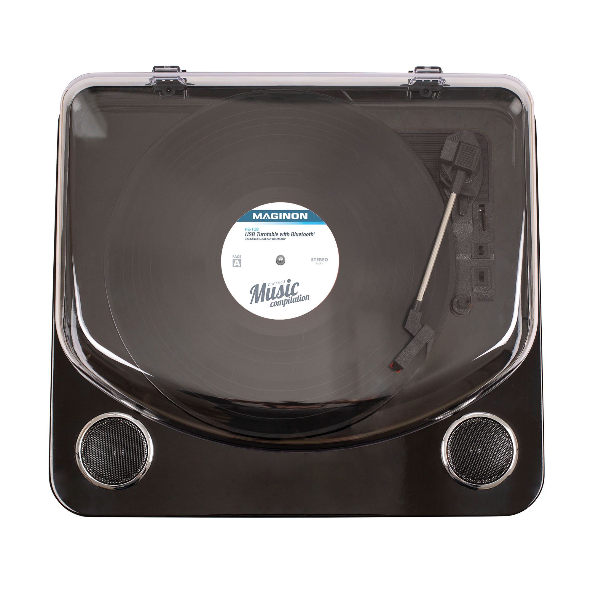 B-goods:record player HS-T08 - Black